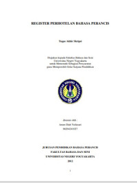 REGISTER PERHOTELAN BAHASA PERANCIS