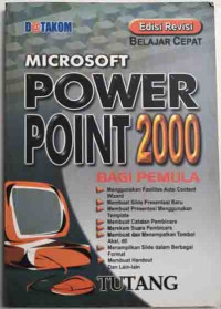 Belajar Cepat Microsoft PowerPoint 2000 Bagi Pemula